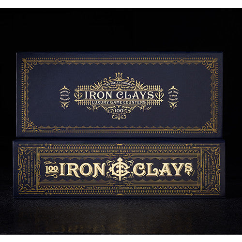 100 Iron Clays Poker Chips Box