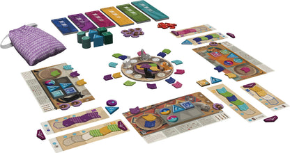 A knitting circle board game components