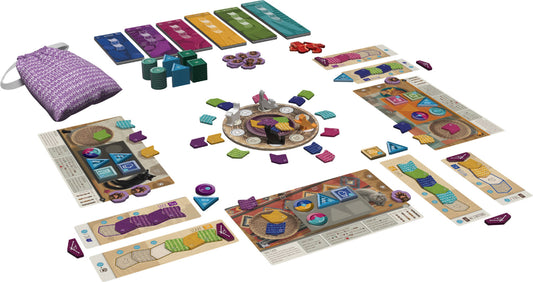 A knitting circle board game components