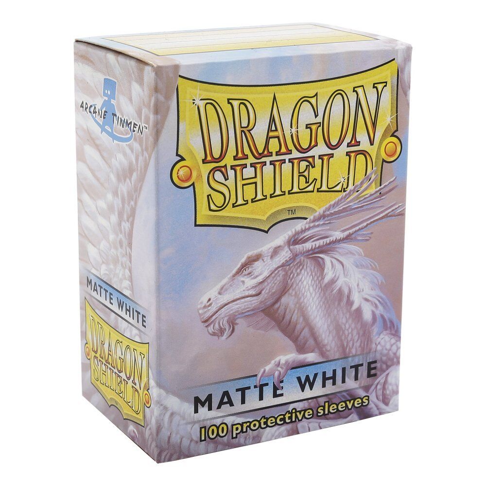 Dragon Shield protective sleeves packaging with a dragon illustration on a white background