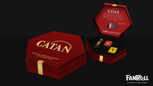 Catan Premium Robber and Metal Dice Tiger Eye