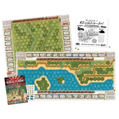 Collection of game maps and accessories on a white background