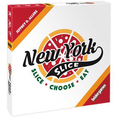 Board game box titled 'New York Slice' by Bezier Games on a white background