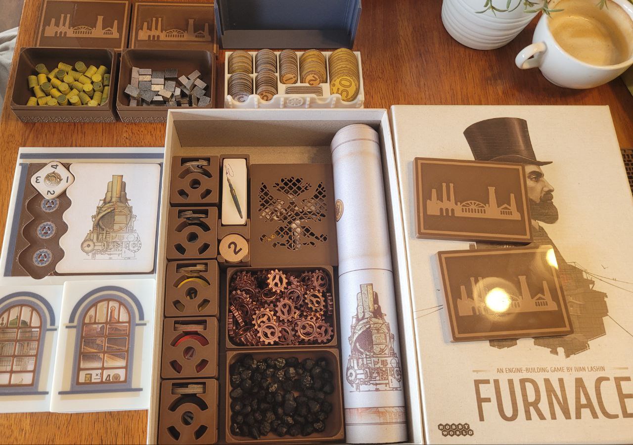 Furnace board game organiser
