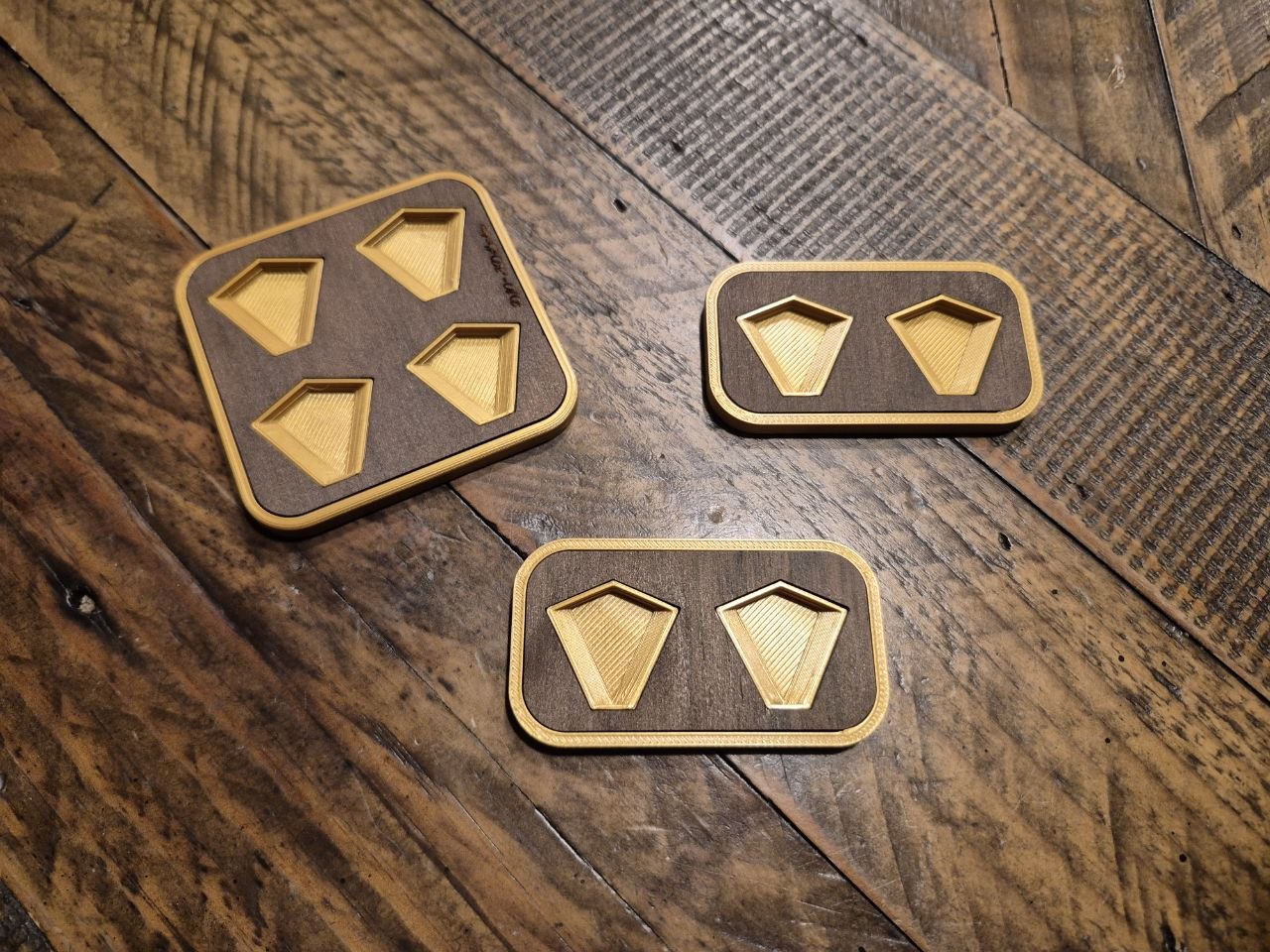 D10 Dice Trays Walnut.