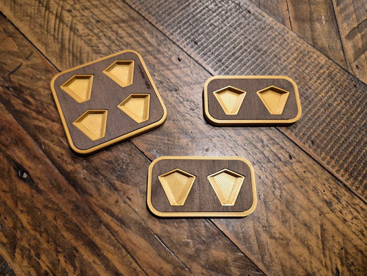 D10 Dice Trays Walnut.