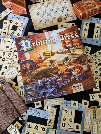 Printing Press board game components