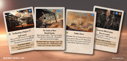 Red Dust Rebellion board game cards