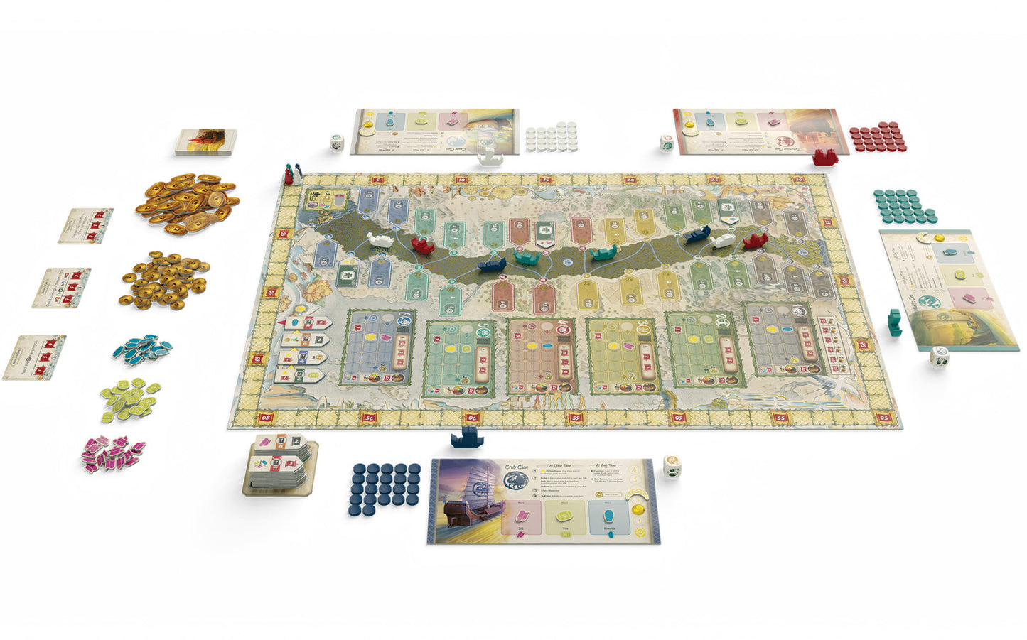 River of Gold board game setup.