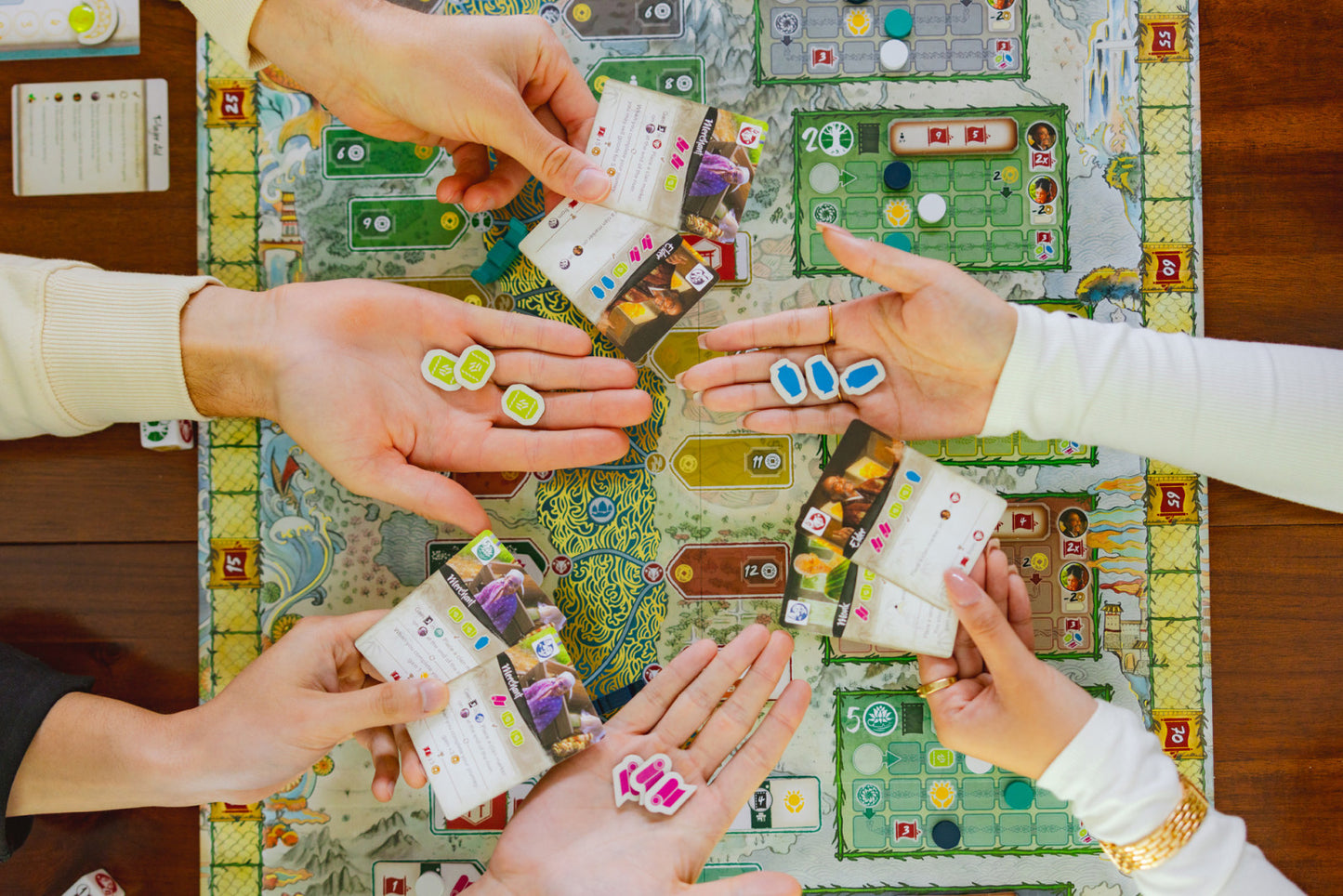 River of Gold board game being played.