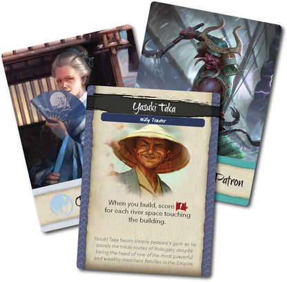 River of Gold Cards featuring characters and text on a white background