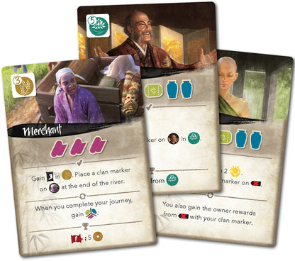 Game cards featuring characters and game instructions on a white background