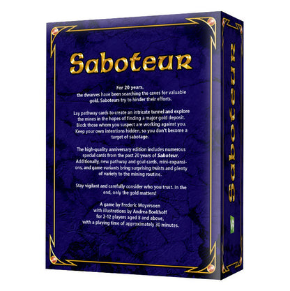 saboteur 20 years jubilee back of box