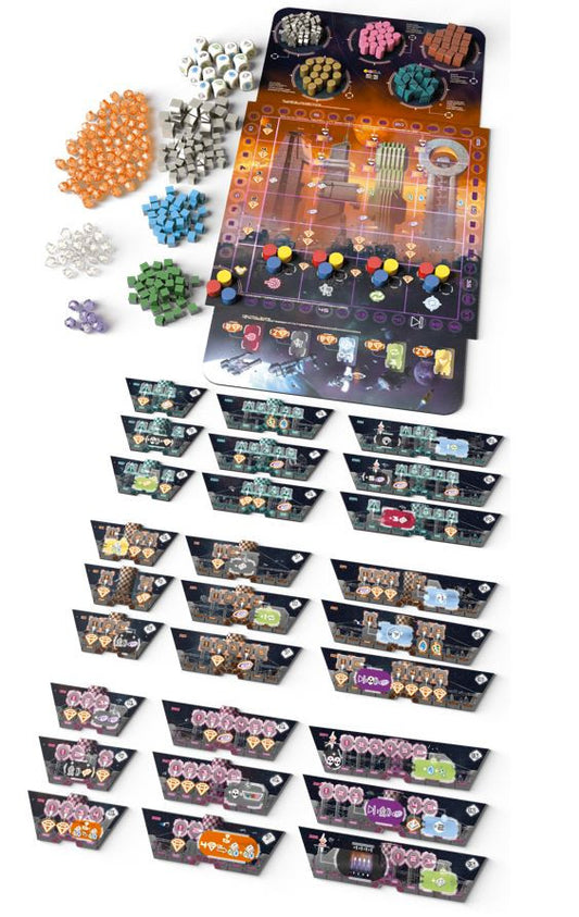 Space Station Phoenix board game components