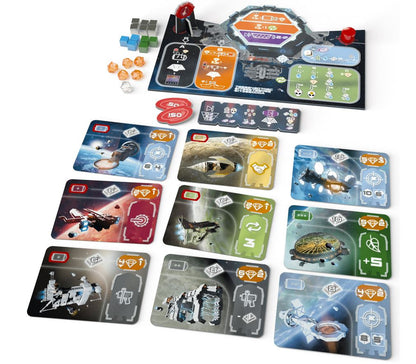 Space Station Phoenix board game components