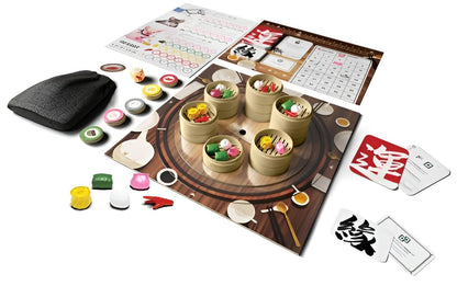 Steam up a Feast of Dim Sum board game setup