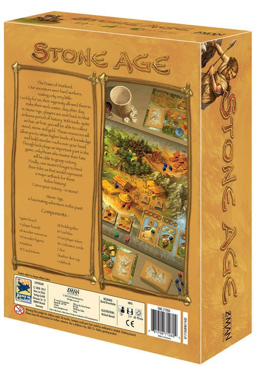 Stone Age back of board game box