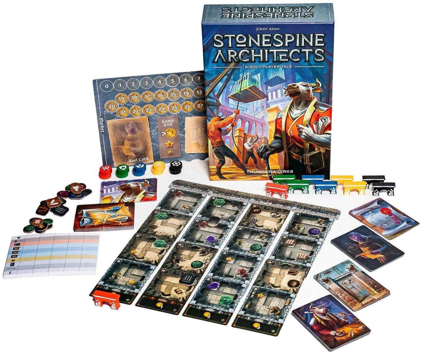 Stonespine Architects game components