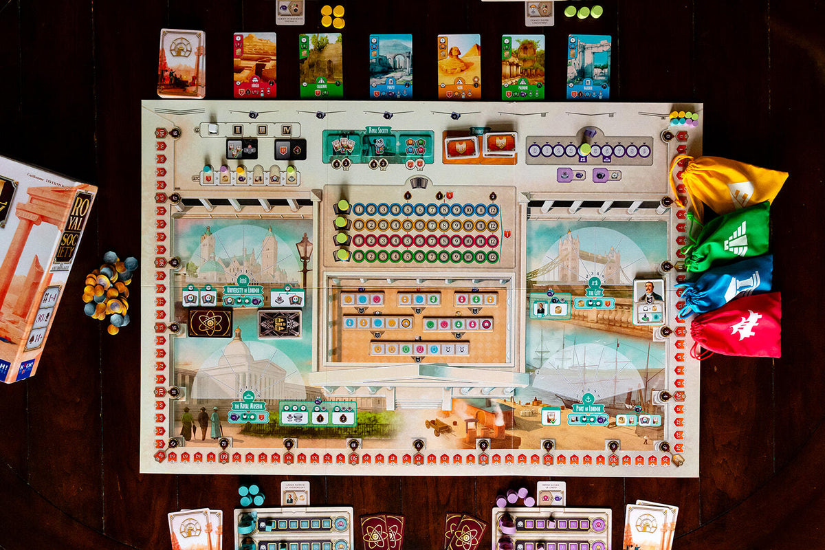 The Royal Society of Archeology Board Game setup