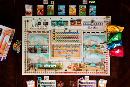 The Royal Society of Archeology Board Game setup