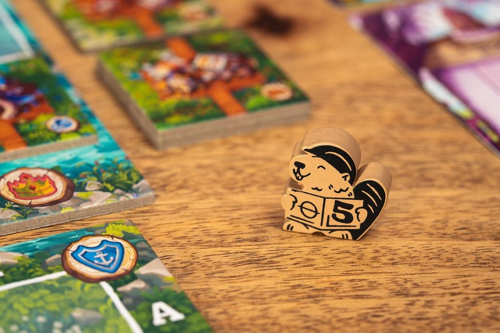 Timber Towns board game components