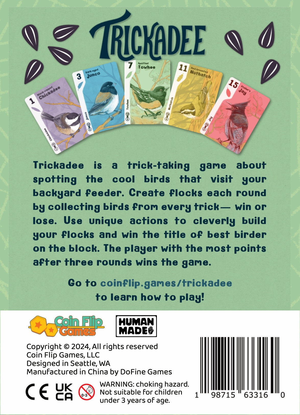 Trickadee card game