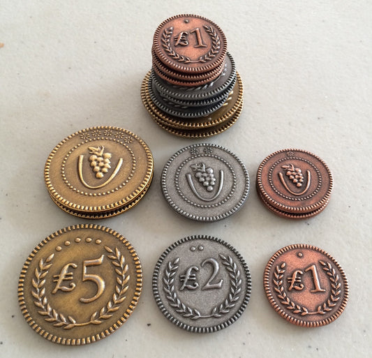 Viticulture metal coins