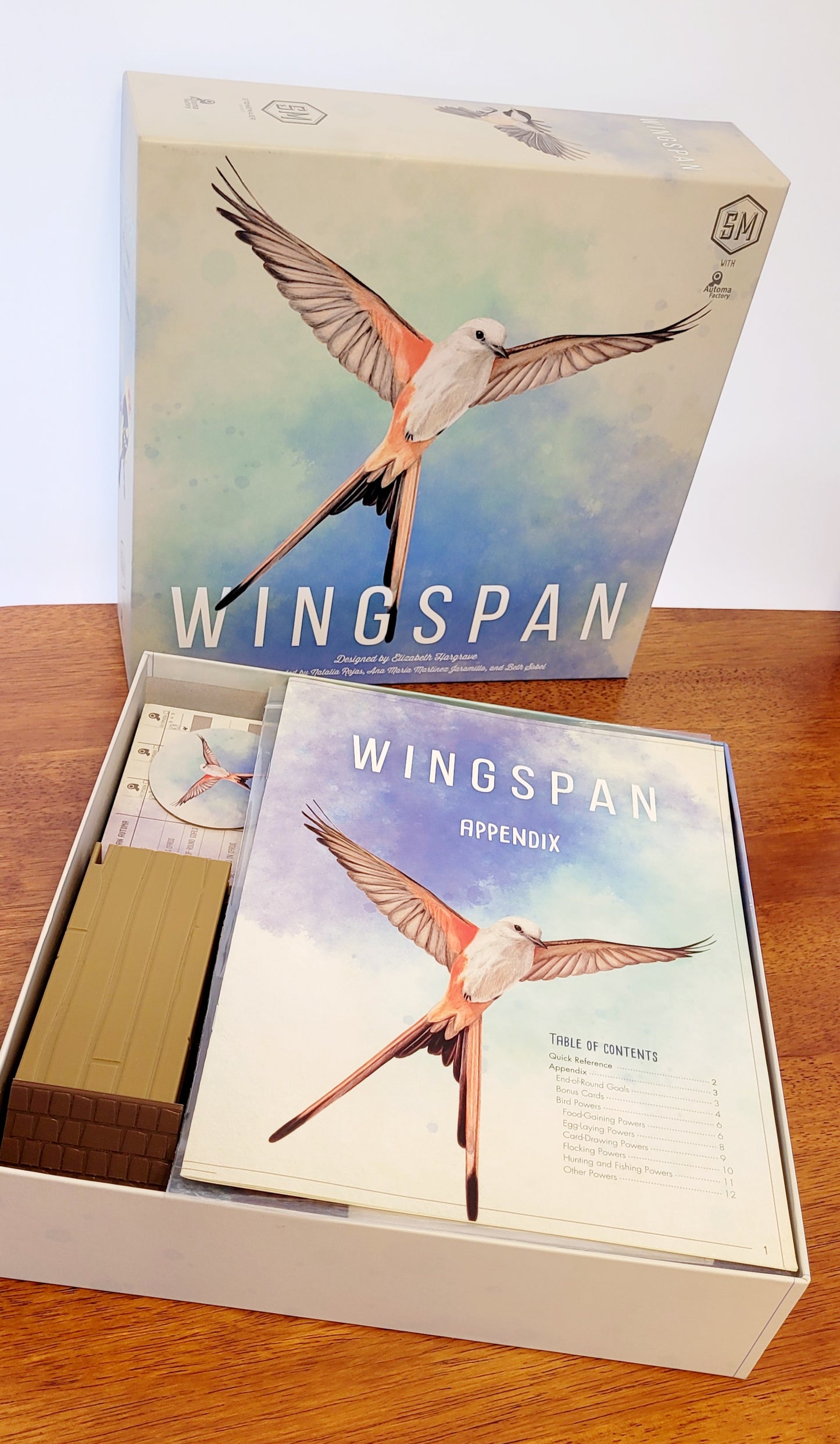 Deluxe Board Organiser for Wingspan - Oceania and European