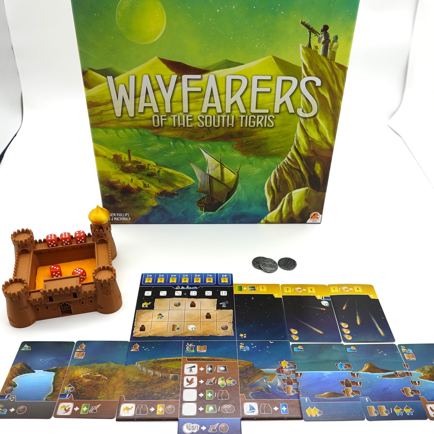 Mini dice trays for Wayfarers of the South Tigris