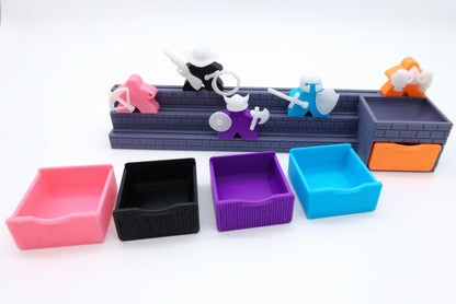 A Card Holder with Mix n Match Meeples n Costumes